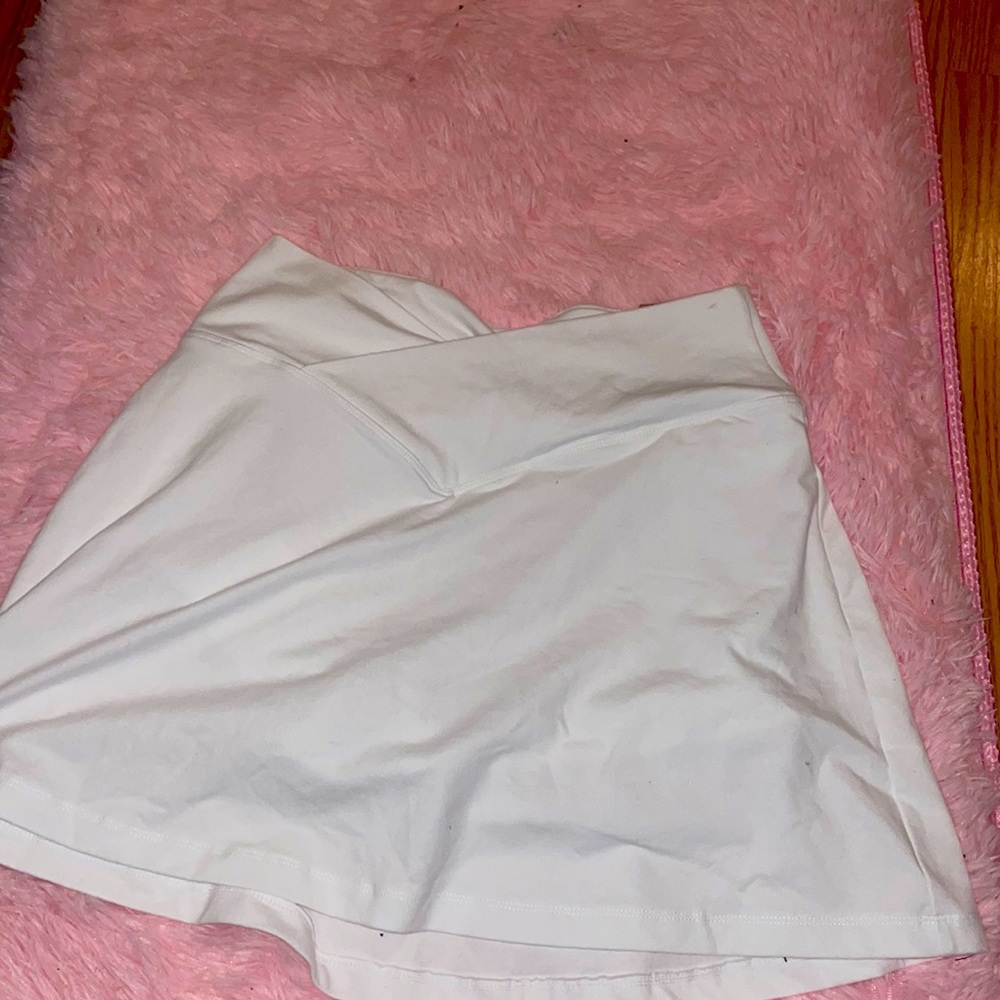 White crossover skort